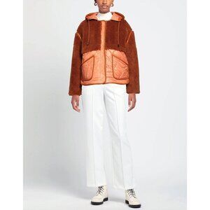 Forte Forte Reversible Teddy Coat Rust Orange Womens Size II Small 6